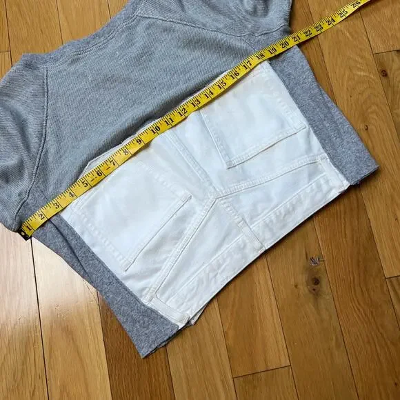 ETICA Upcycled Block Sweatshirt White / Grey Size S - Picture 7 of 9